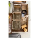 Lot of misc decor including salt and pepper