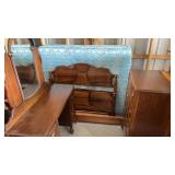 Full Bed, Frame, Dresser, & Vanity