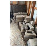 Group of blocks and bricks