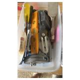 Box of chisels chalk lines