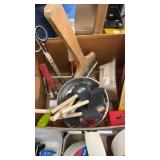 Box of painting supplies touch up brushes large
