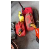 Group of gas 3  cans and more
