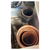 Group of flower pots