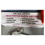 Roll of plastic sheeting