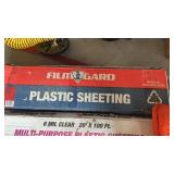 Roll of plastic sheeting