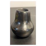 Small pot/ base black pottery, signed on bottom