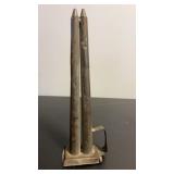 Antique 2 tube 10' tapered rustic tin