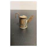 Antique tin miner teapot style wick lamp or