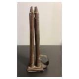 Antique  4 tube 10.5'. tapered rustic tin candle