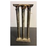 Antique candle mold 3 tubes with handle