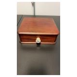 Wooden Single Drawer Desk Top Storage with 'Bass