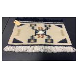 Handwoven geometric Native American wall art