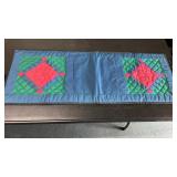 Handmade quilted table runner  39 x 14.5 '