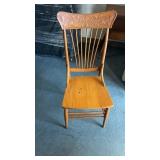 Wooden press back dining chair or side chair