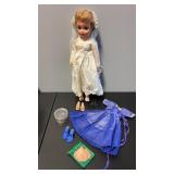 Vintage  bride doll and accessories