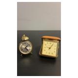 Vintage phinney walker alarm clock and small gold