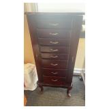 Jewelry Armoire 8 drawer  40.5 x  17.5 x 15'