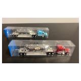 2 HO scale semi truck and trailer