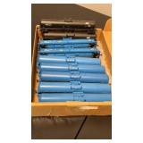 Set of 9 HO Scale Railway Tankers. 7 blue & 2
