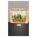 John Deere Repop Tin Sign Approx 16x12.5 & Magnet