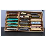 Set of (18) HO Scale Train Cars with loads