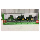 Siki low loader  with 2 John Deere tractors. 1:87
