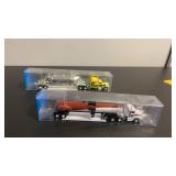 2 HO SCALE semi truck and trailer