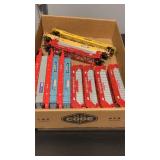 Set of 10 HO Scale Train Flat Cars with Cargo