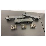 O Gauge Railway Flat Cars & Spade Rails. BNSF