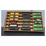 Set of 18 HO Scale Box Cars, Tanks, & more