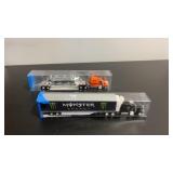 2 HO scale semi truck and trailer