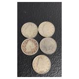 Miscellaneous   liberty head nickels  lot of  (5)