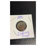 1891 Indian head penny