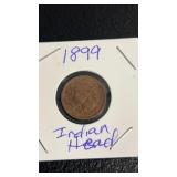1899 Indian head wheat penny