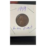 1949 Lincoln Penny , L on Rim?