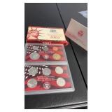 2001 silver proof set with COA