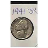 1941 S  Jefferson War Nickel
