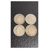 Miscellaneous  liberty head v nickels  lot of (4)