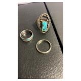 Silver tone rings