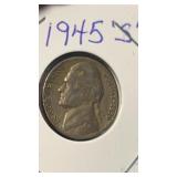 1945 S Jefferson War Nickel