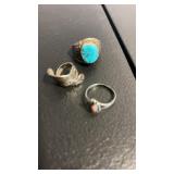 Silver tone rings