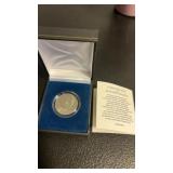 1987 John f Kennedy half dollar with COA