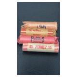 4 Rolls of Pennies. Not sure if they are full but