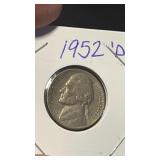 1952 D Jefferson Nickel