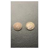 1903 and 1906 Indian head one cent coins