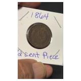 1864 2 Cent Piece