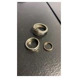 Silver tone rings