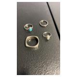 Silver tone rings