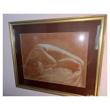 Red Chalk Reclining Nude by Leow LASSONI