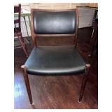 C. 1960 Danish Moller Teak & Leather Side Chair